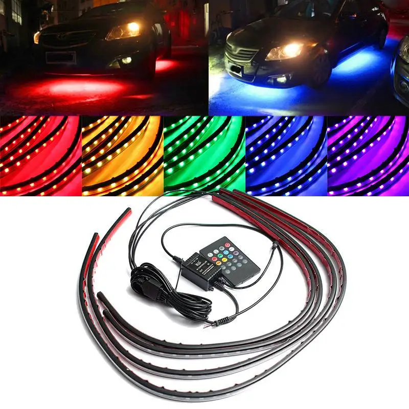 4x Waterproof RGB 5050 SMD Fle - Rgb Underglow Strip reseña y precio