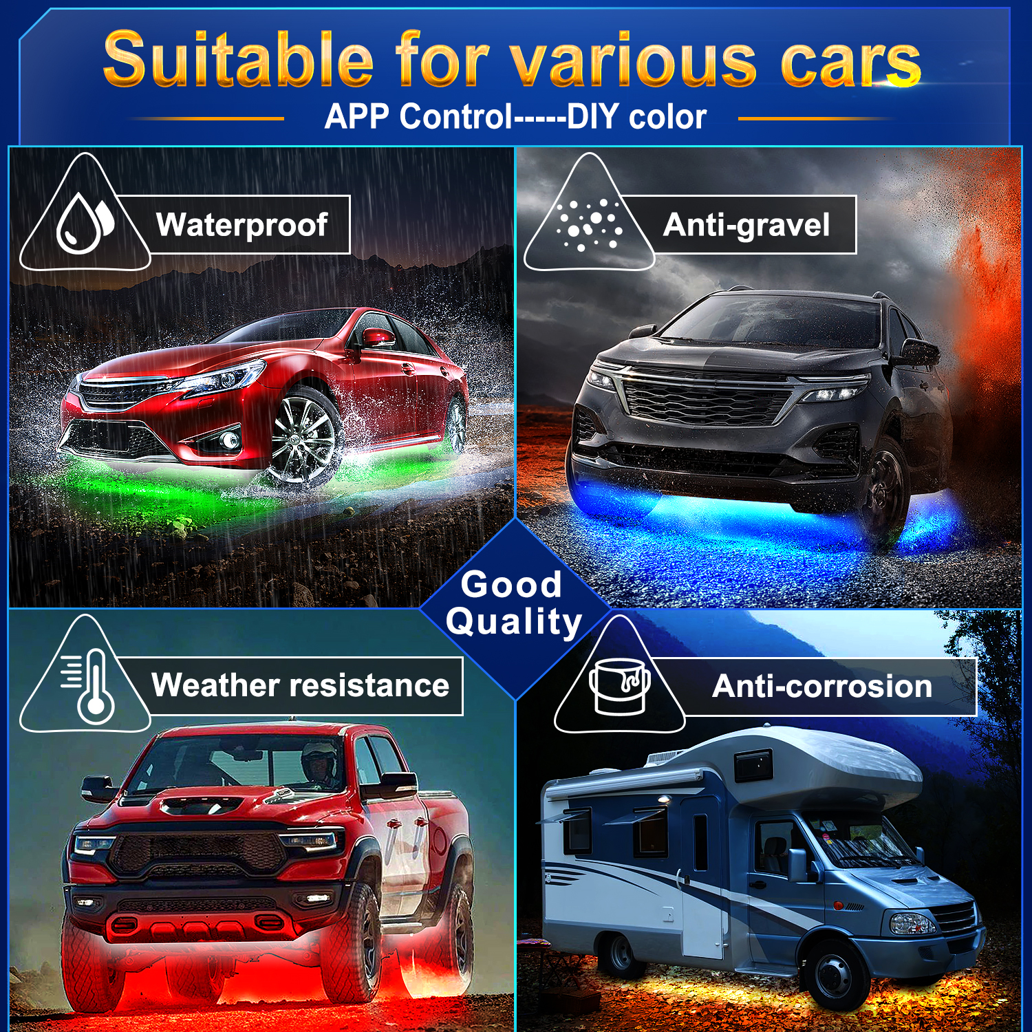 RGB Car Underglow Strip Lights - Rgb Underglow Strip reseña y precio