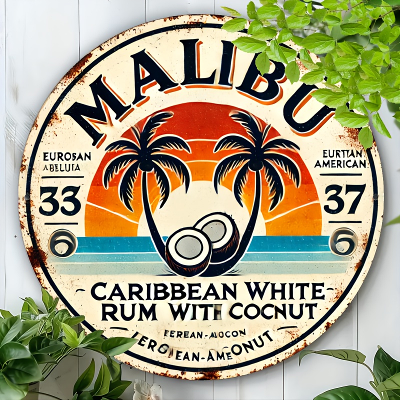 Vintage Malibu Rum Coconut Alu - Brass Weight Plate reseña y precio