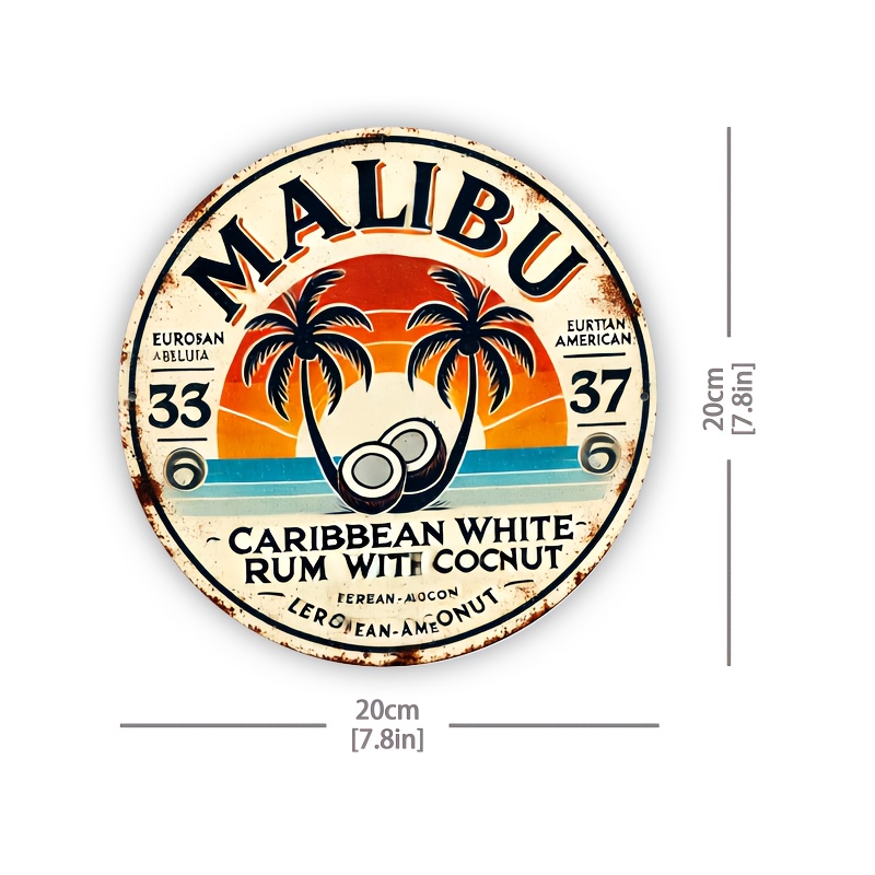 Vintage Malibu Rum Coconut Alu - Brass Weight Plate reseña y precio