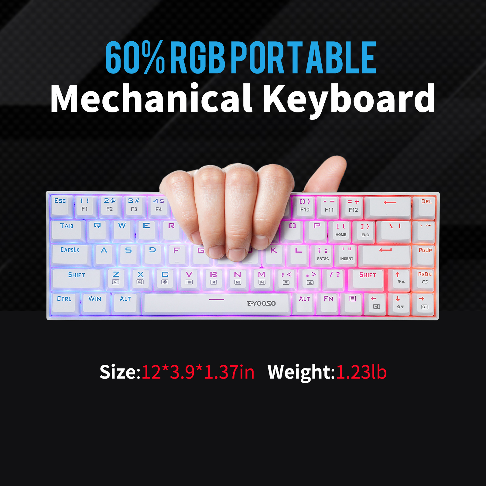 Z-686 60% Mini Mechanical Gami - Gaming Keyboard E Yooso reseña y precio