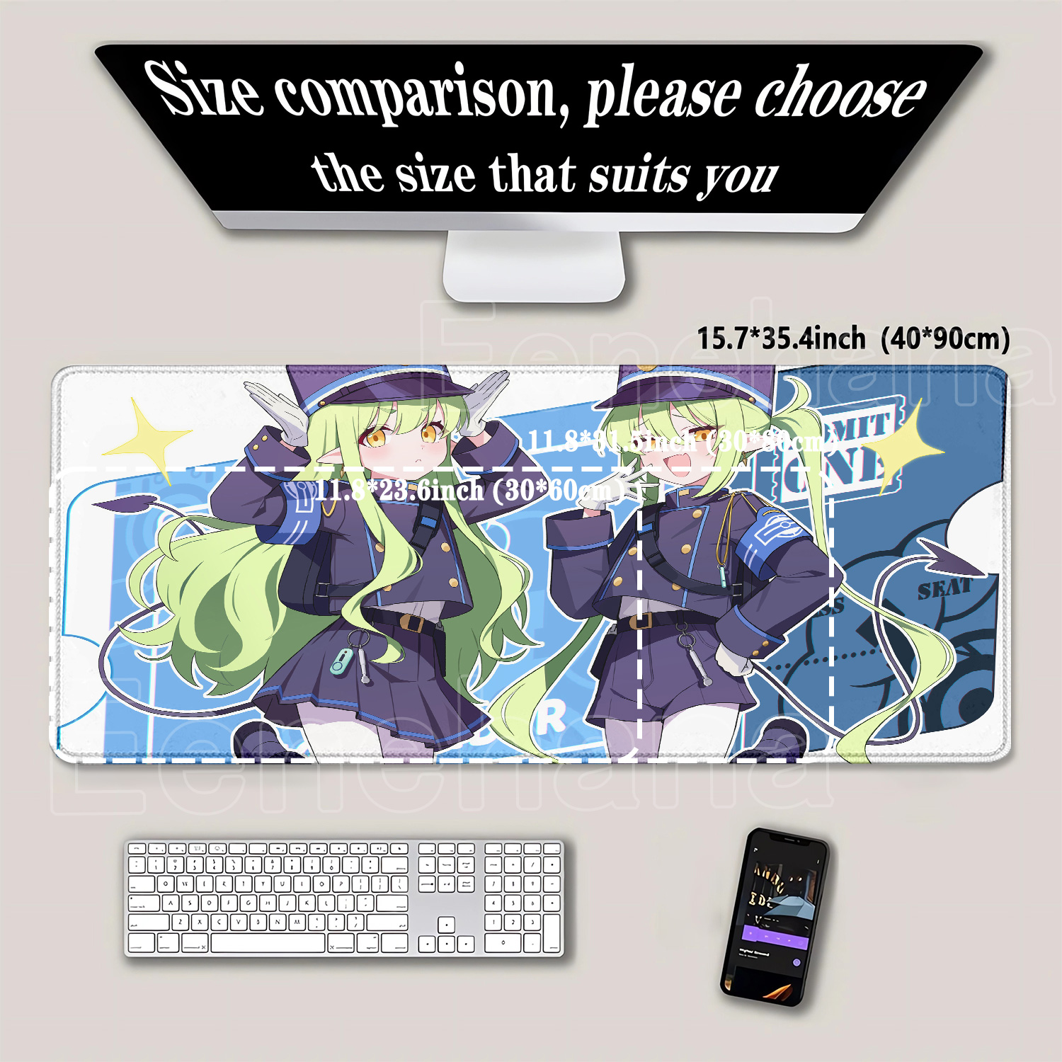 Gaming Mousepad Blue Archive H - Gaming Keyboard Typewriter reseña y precio