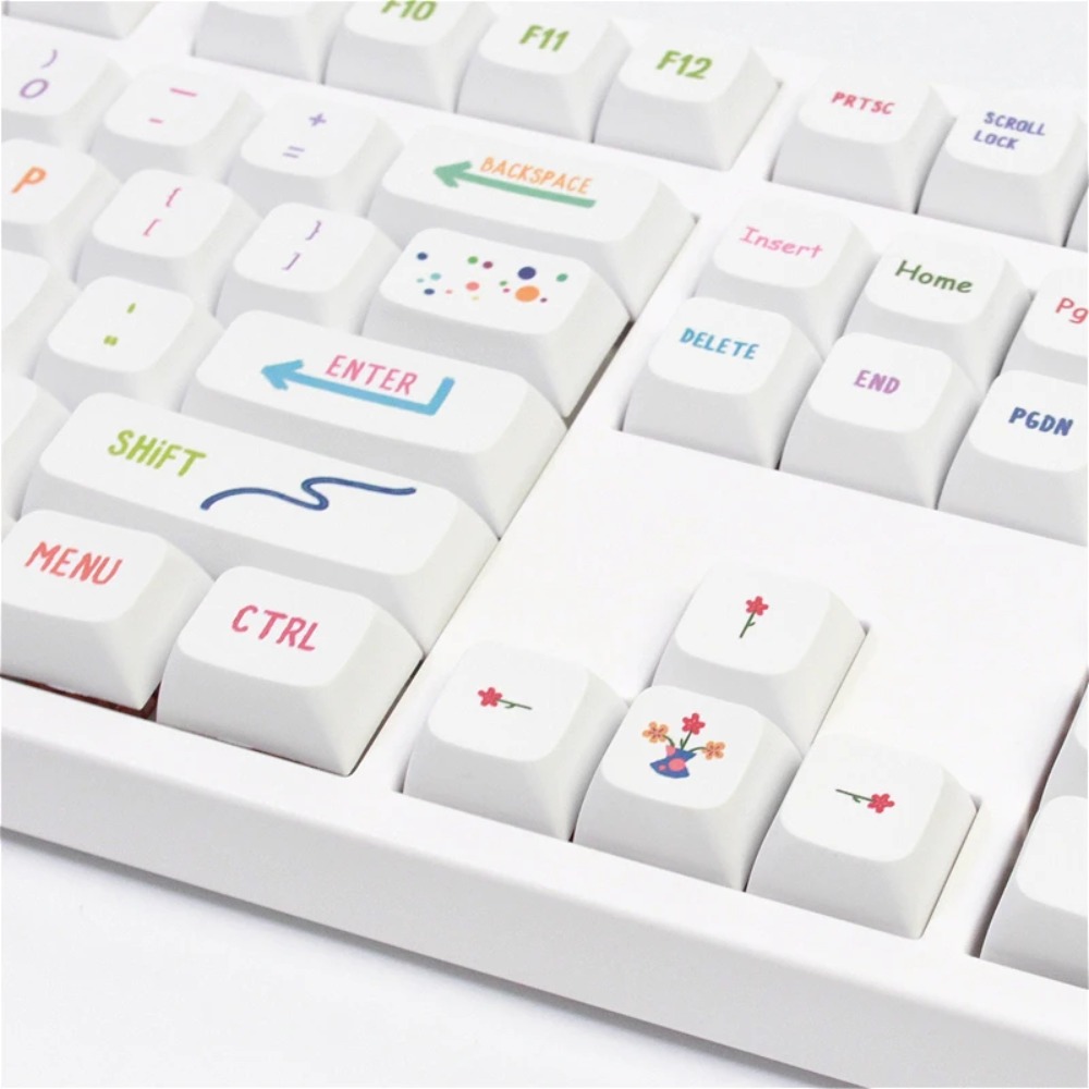 Vibrant Summer Art Keycaps 128 - Gaming Keyboard Tkl reseña y precio