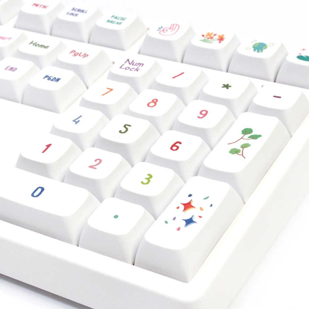 Vibrant Summer Art Keycaps 128 - Gaming Keyboard Tkl reseña y precio