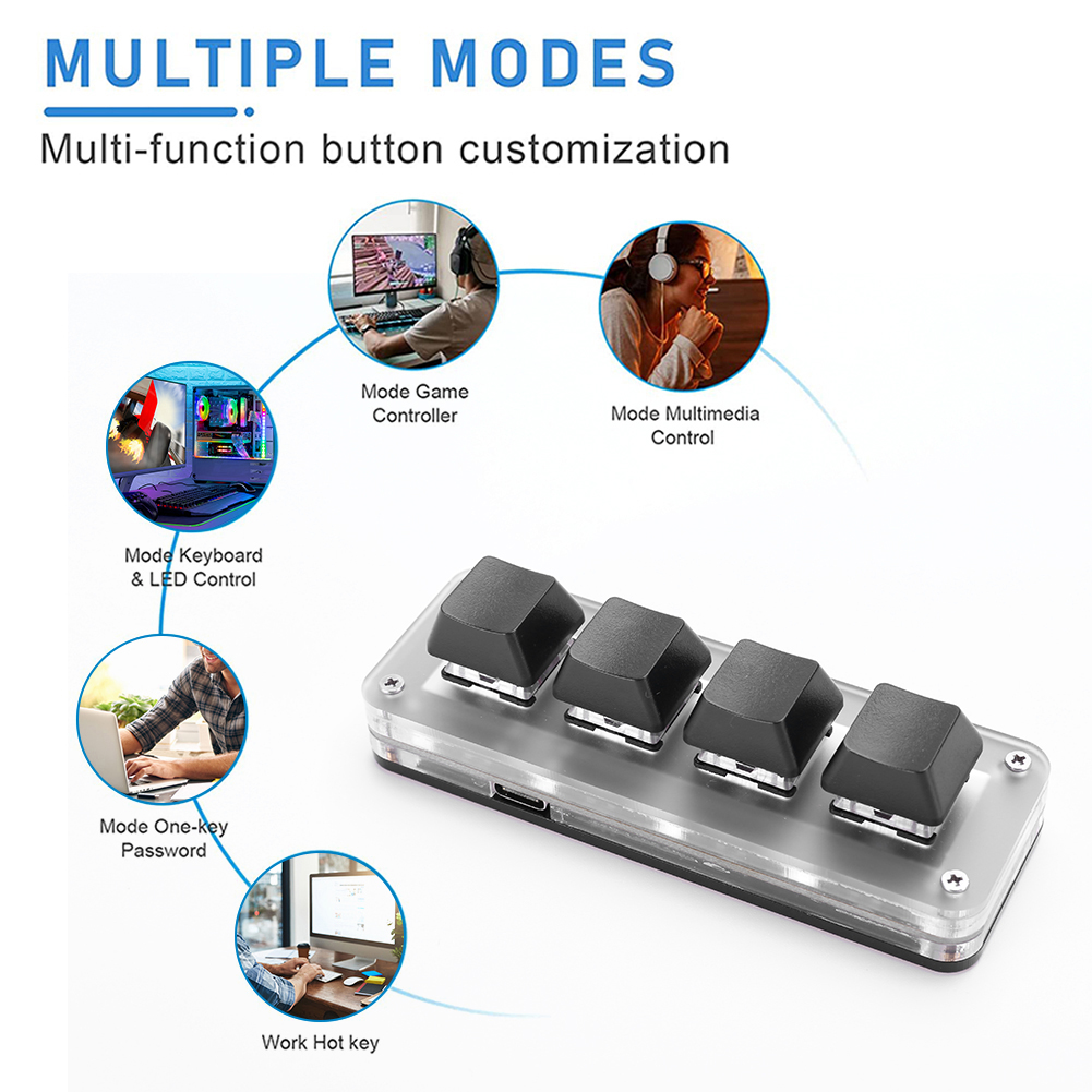 3 Key 1 Knob/4 Key One Handed  - Gaming Keyboard 1 Hand reseña y precio