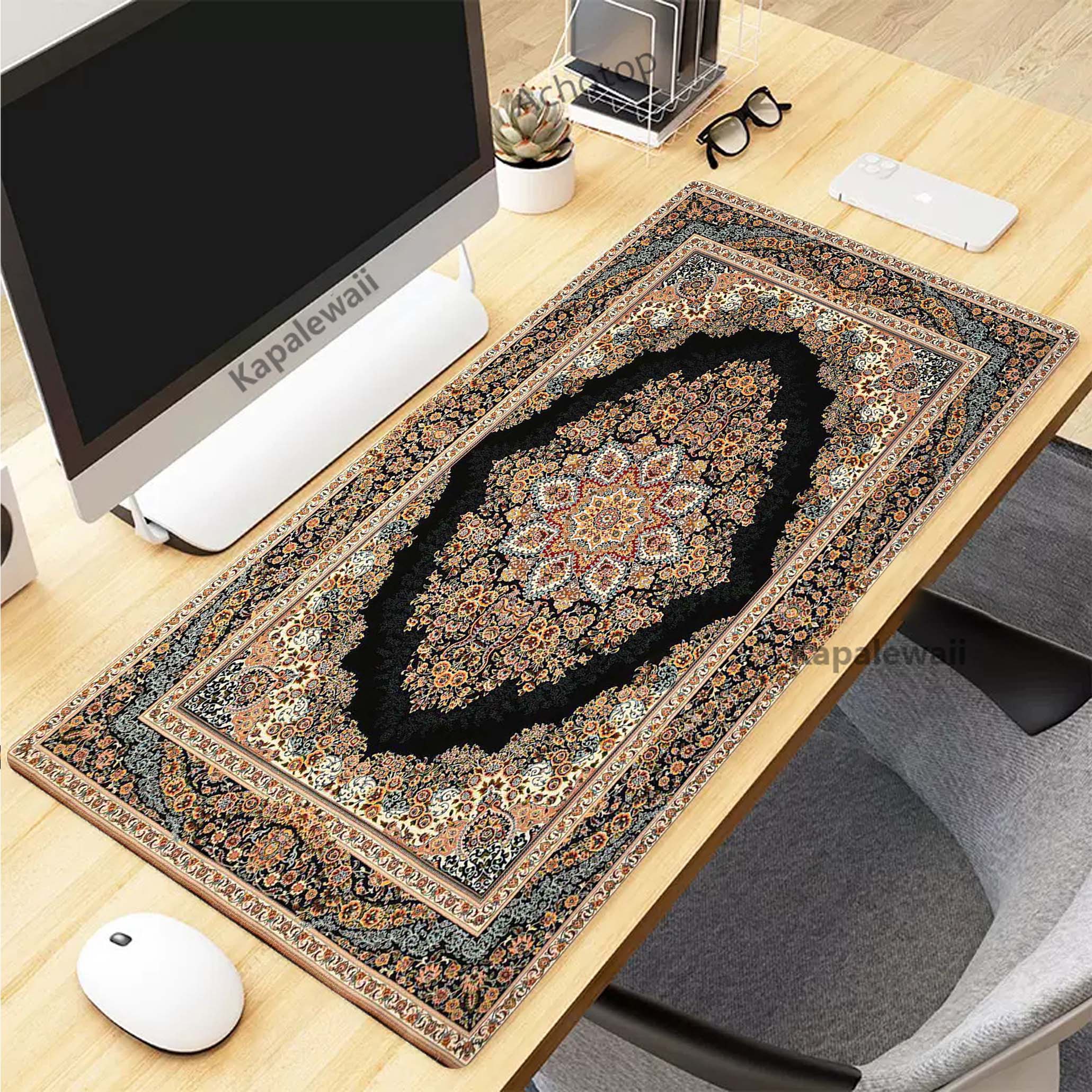 Retro Persian Carpet Mouse Pad - Gaming Keyboard Hand reseña y precio
