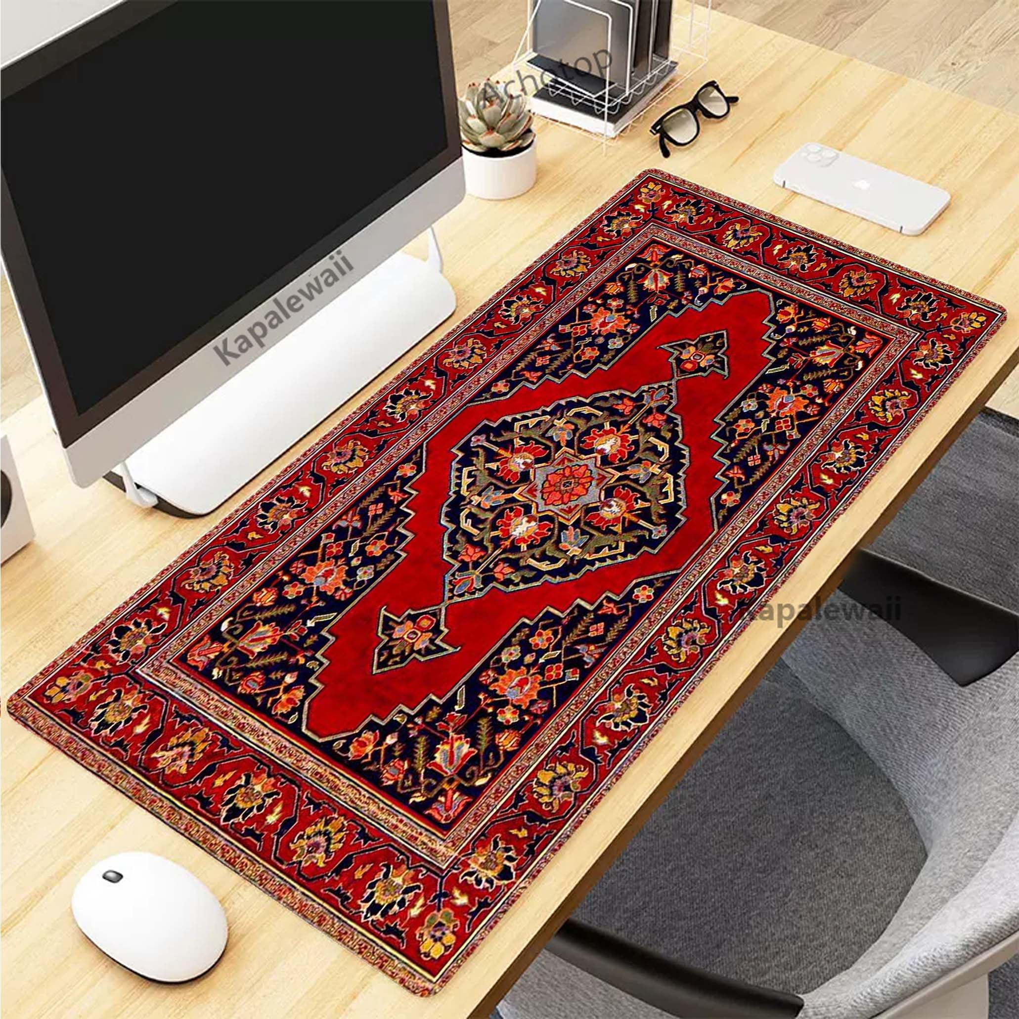 Retro Persian Carpet Mouse Pad - Gaming Keyboard Hand reseña y precio