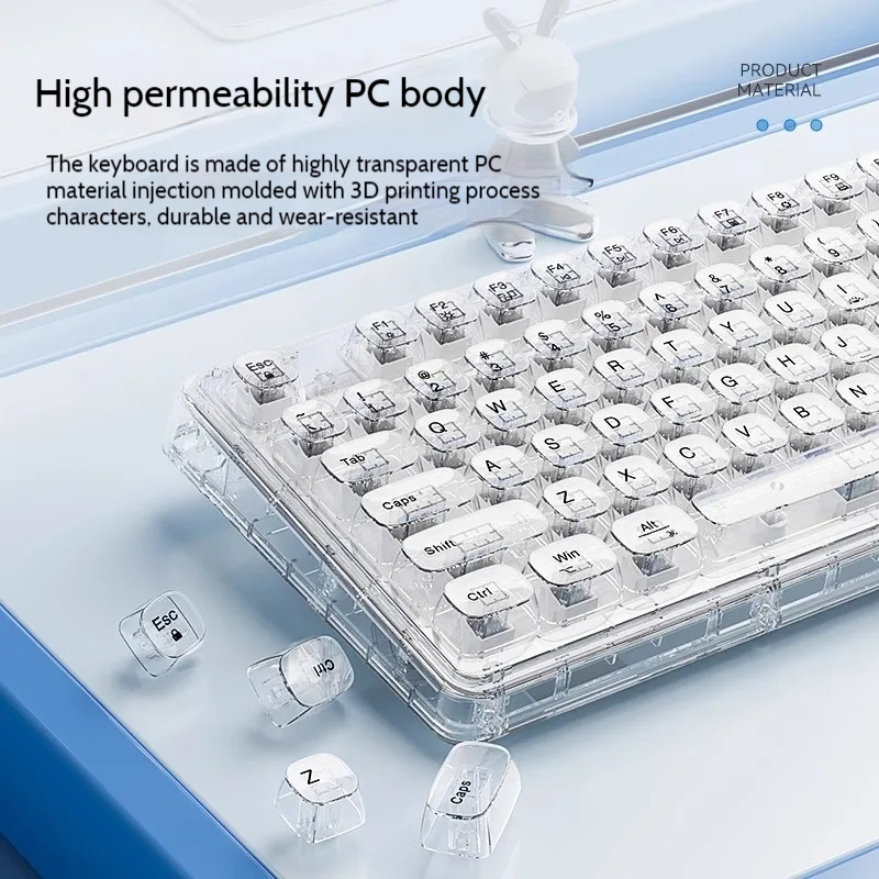 Leilin Z99 Ice Transparent Wir - Keyboard Gaming Transparent reseña y precio