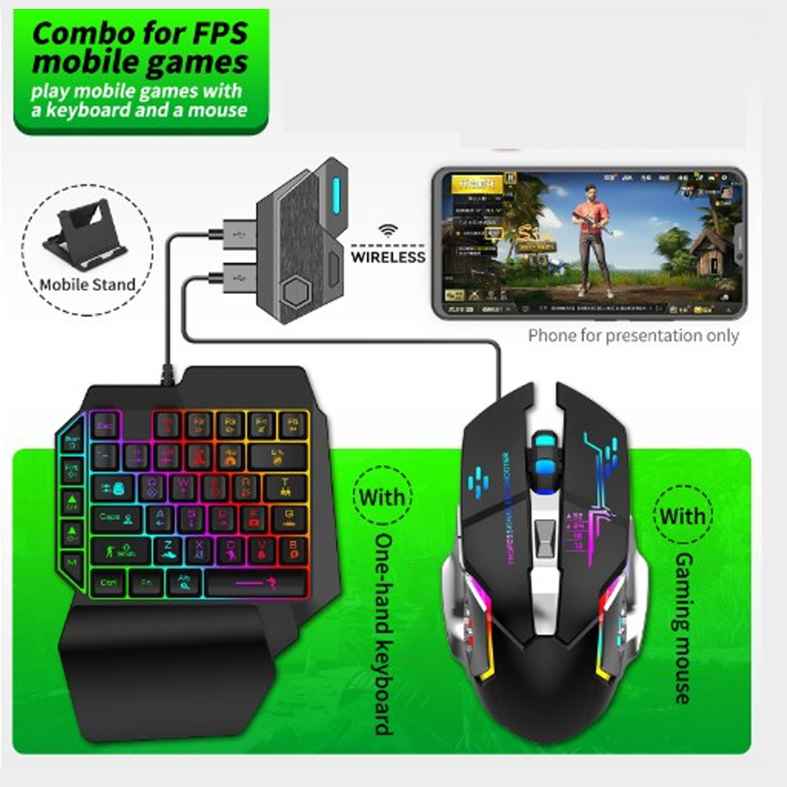 Keyboard Mouse Converter Set R - Gaming Keyboard Mouse Combo reseña y precio