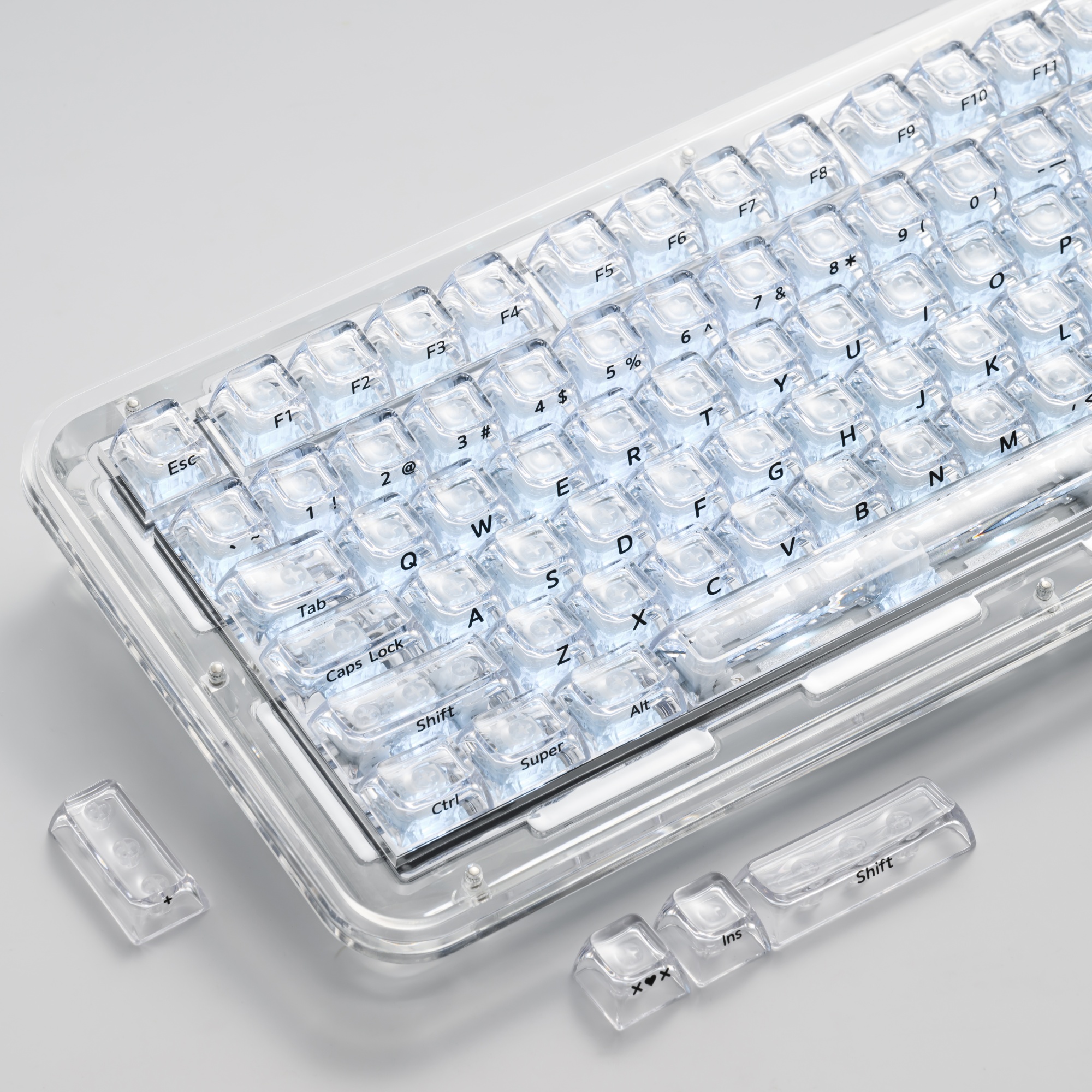 XVX Crystal Transparent SA Pro - Gaming Keyboard Typewriter reseña y precio
