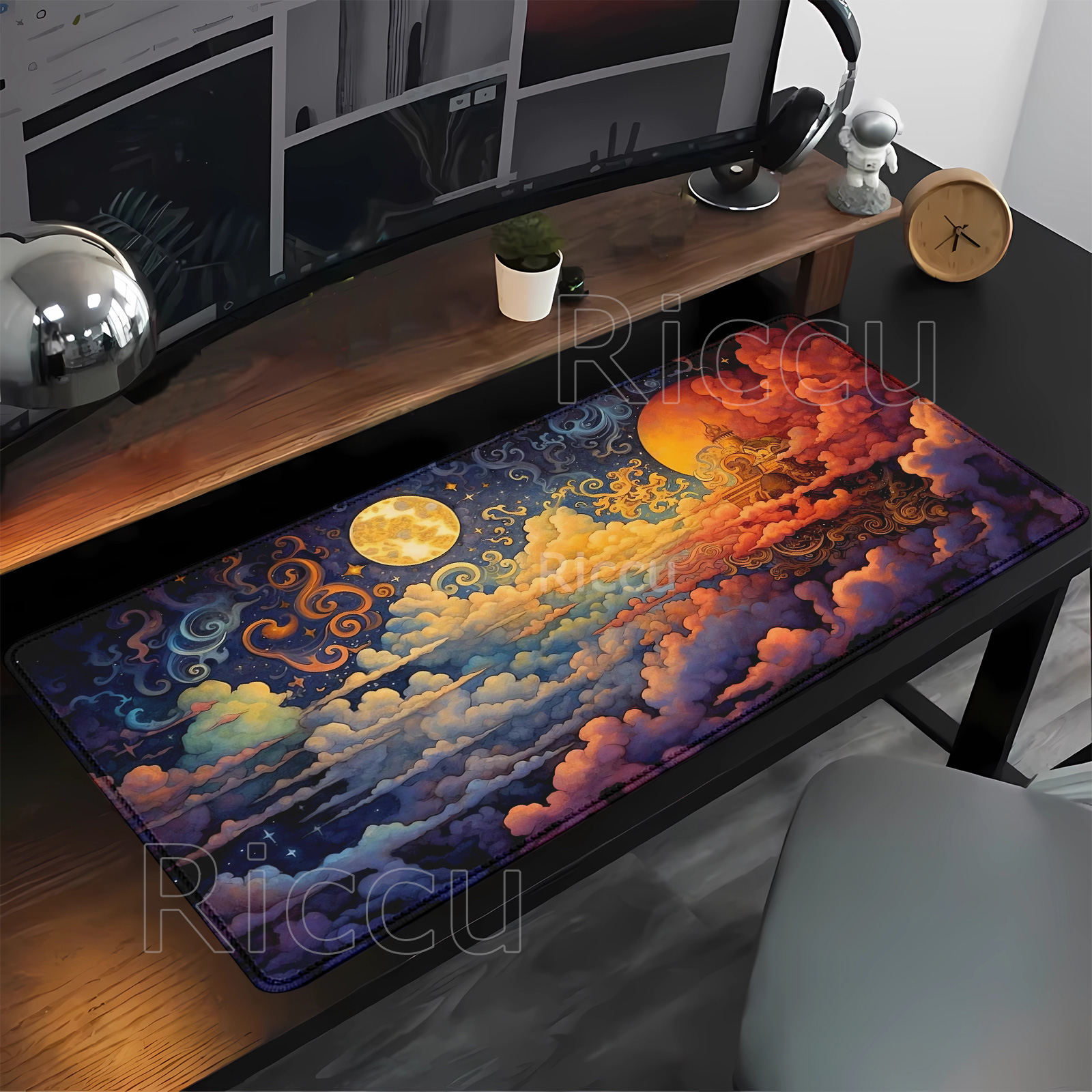 Large Mouse Pad Full moon and  - Gaming Keyboard Typewriter reseña y precio