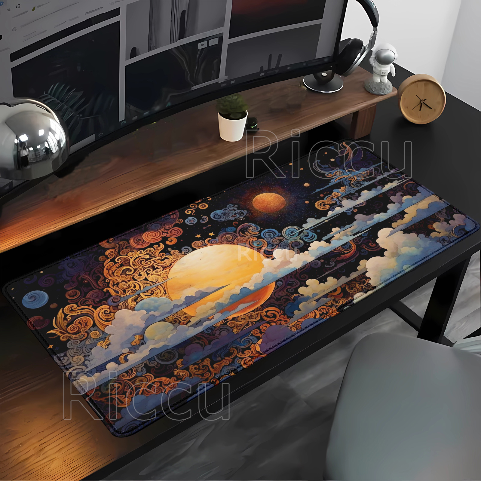 Large Mouse Pad Full moon and  - Gaming Keyboard Typewriter reseña y precio