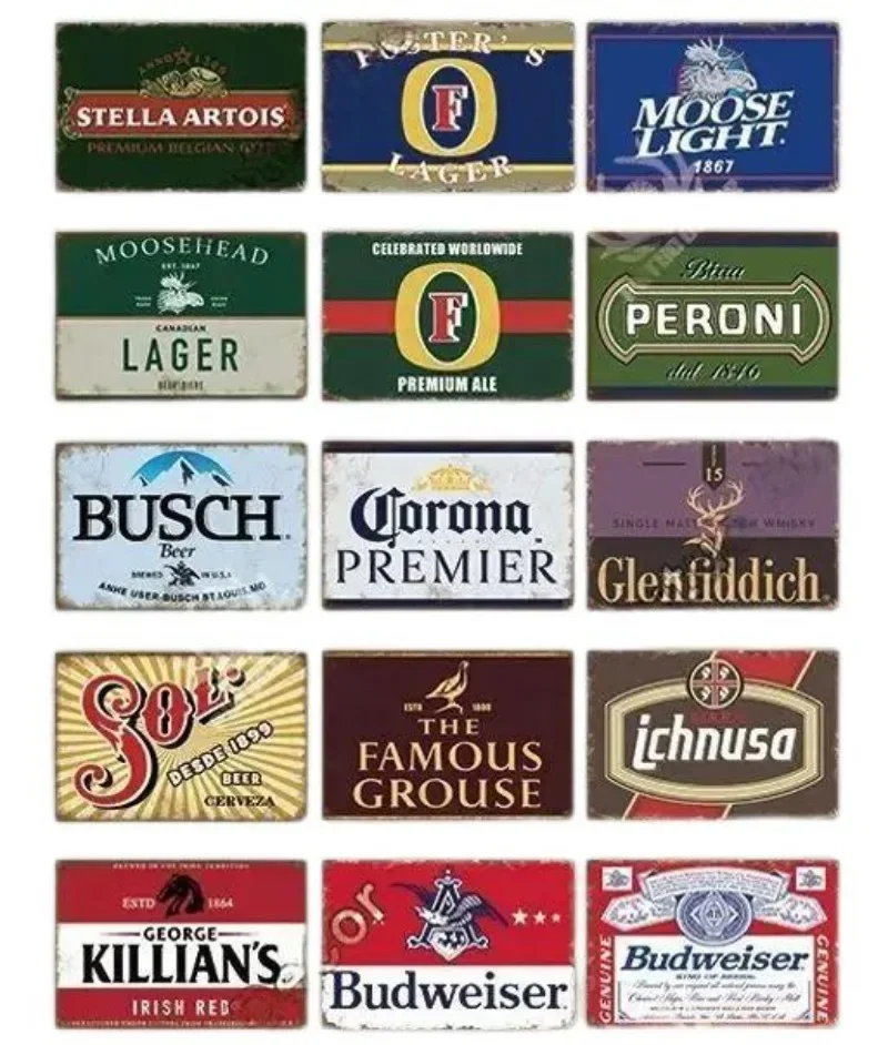 Metal Tin Poster Beer Metal Si - Brass Weight Plate reseña y precio