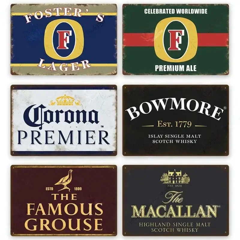 Metal Tin Poster Beer Metal Si - Brass Weight Plate reseña y precio