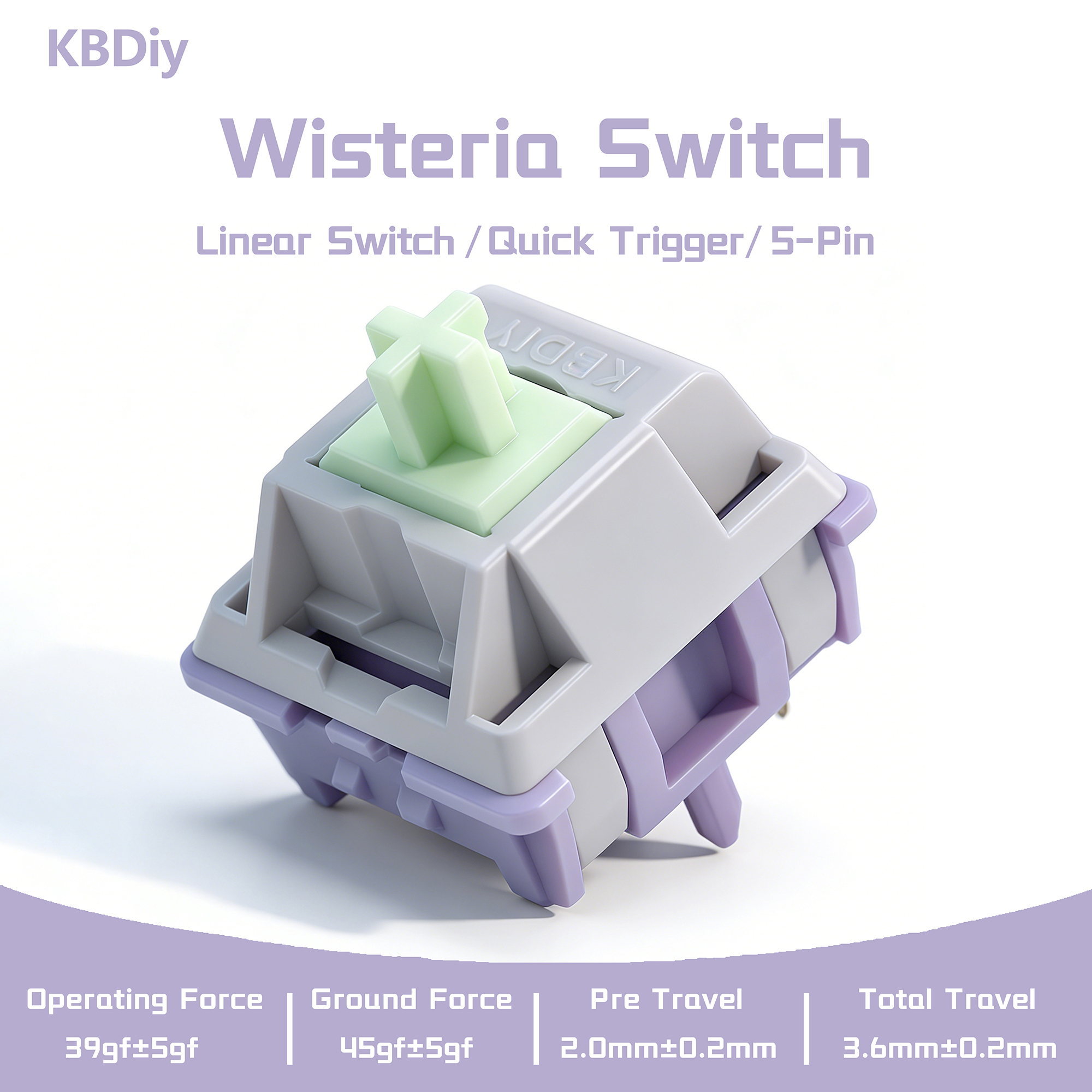 KBDiy Linear Switch Wisteria 5 - Keyboard Lube Kit reseña y precio