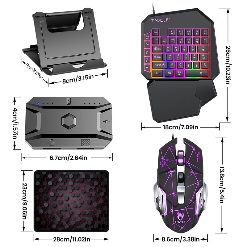 T-Wolf Tf950 5 In 1 One Handed - Gaming Keyboard 1 Hand reseña y precio