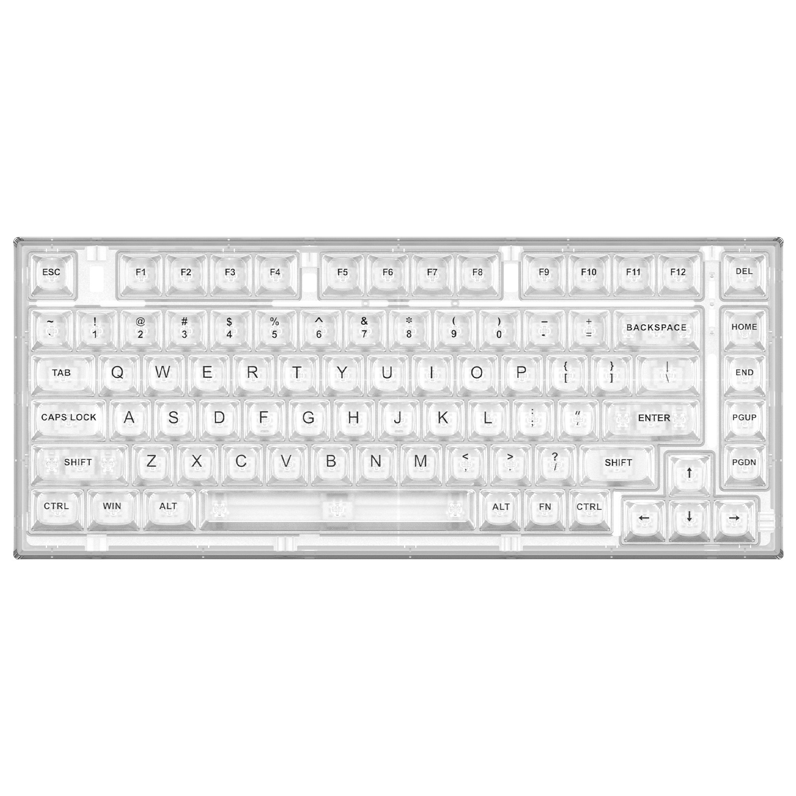 YUNZII X75 White 82 Keys Hot S - Keyboard Gaming Transparent reseña y precio