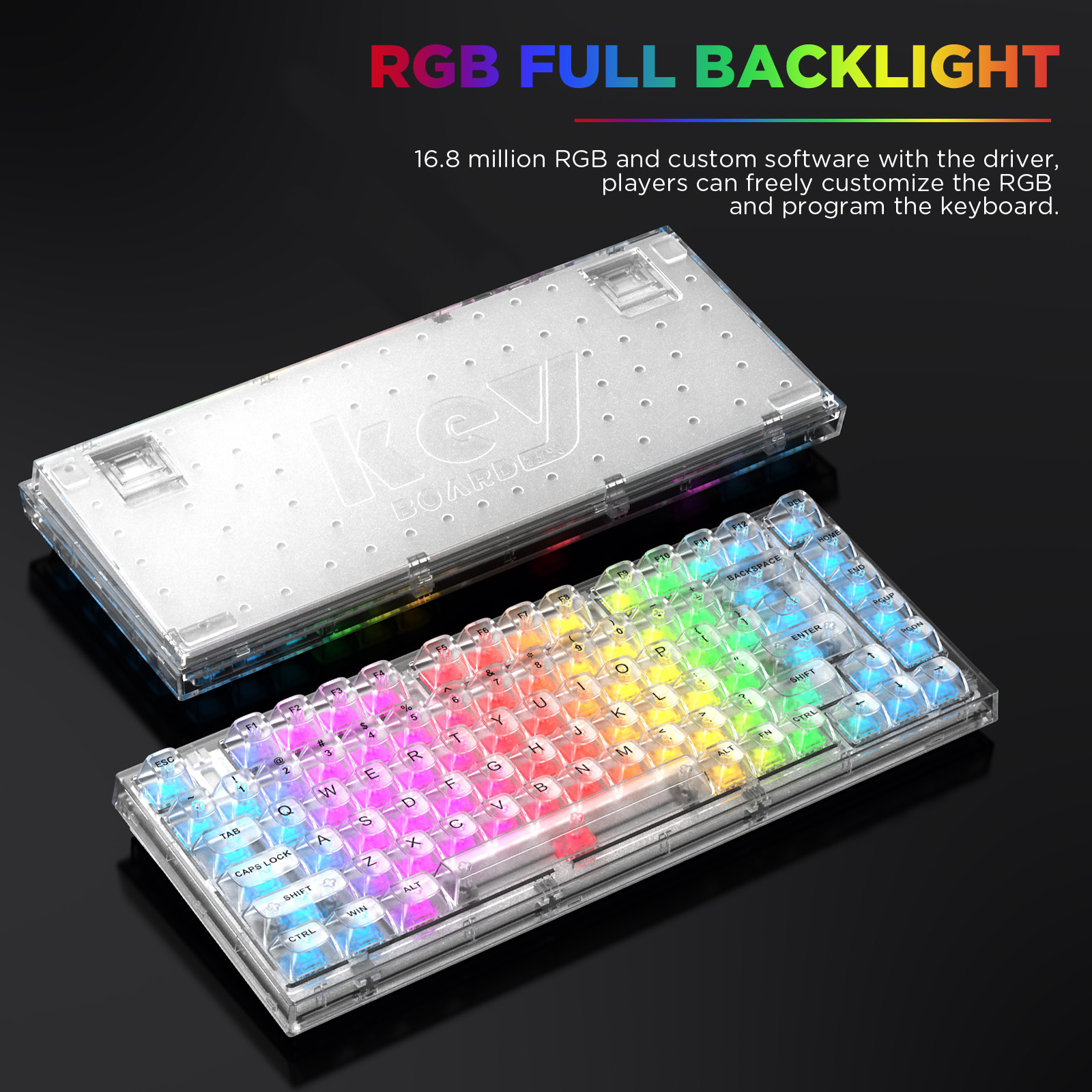 YUNZII X75 White 82 Keys Hot S - Keyboard Gaming Transparent reseña y precio