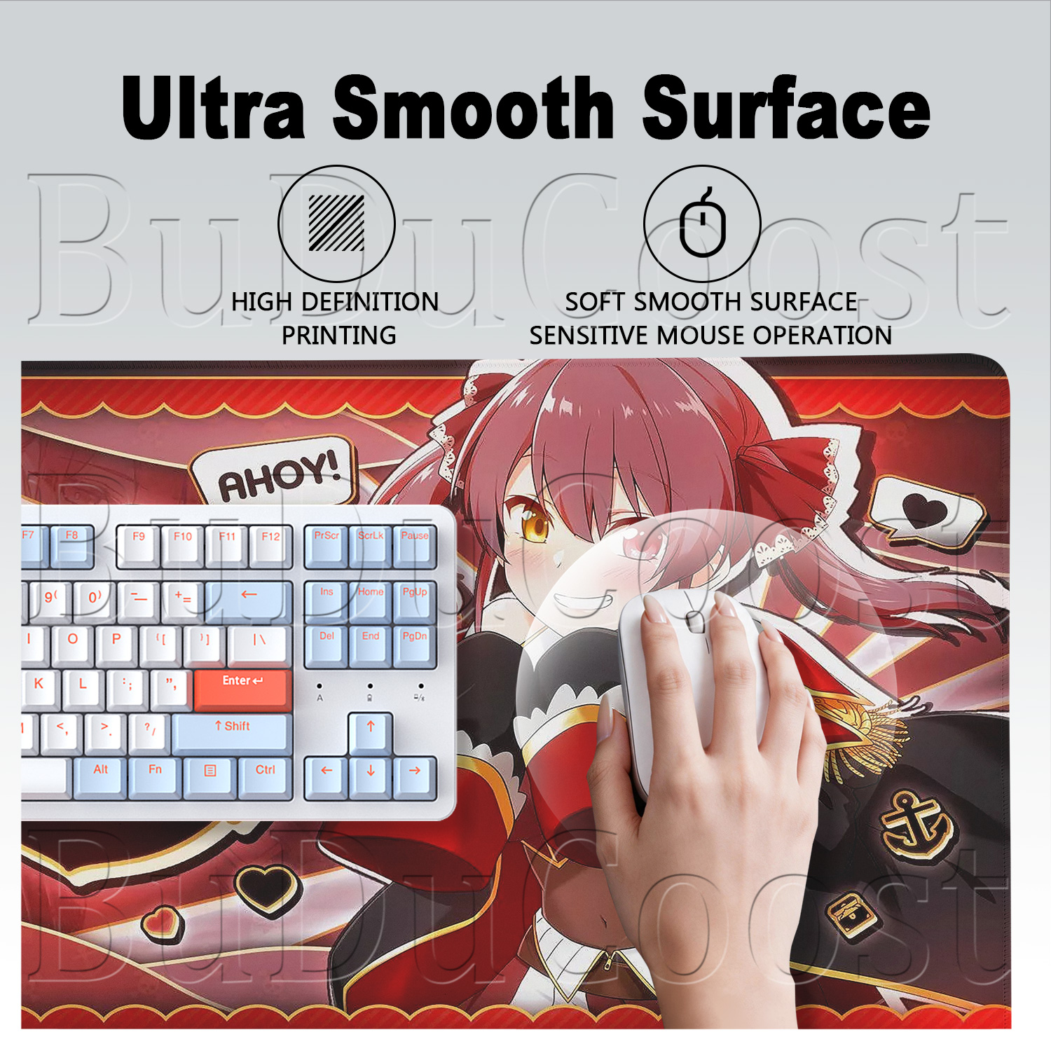 Hololive Cute Girl Houshou Mar - Gaming Keyboard Typewriter reseña y precio