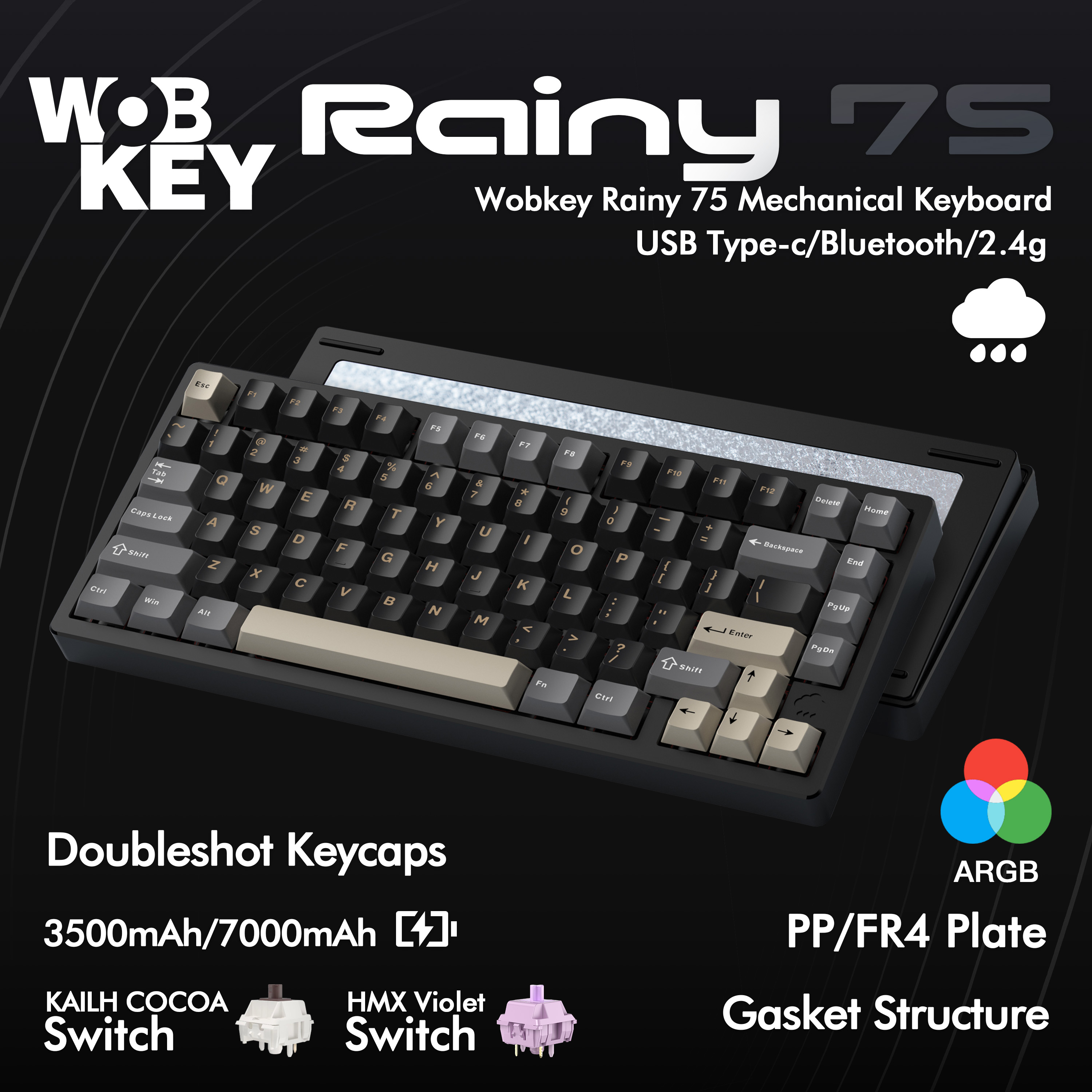 WOBKEY WOB Rainy75 Mechanical  - Keyboard Gaming Mac reseña y precio