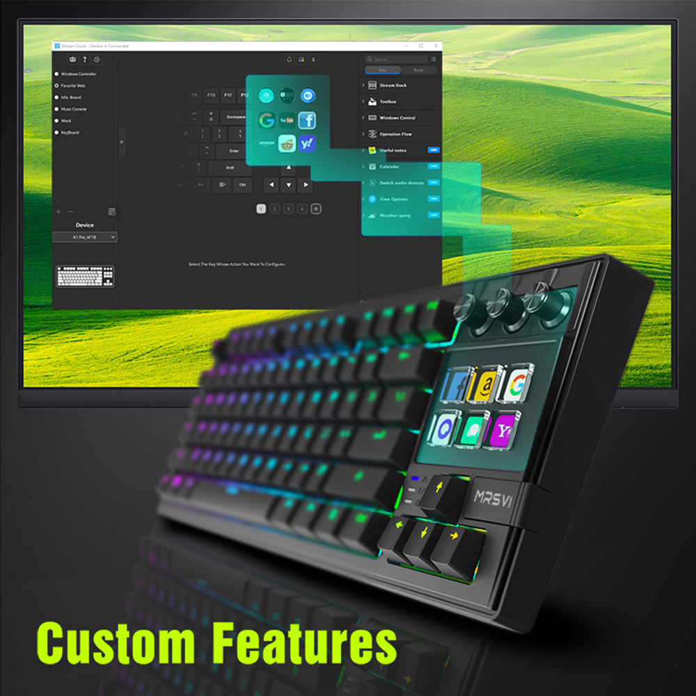 MRSVI K1 PRO Visual LCD AI Key - Keyboard Gaming Transparent reseña y precio