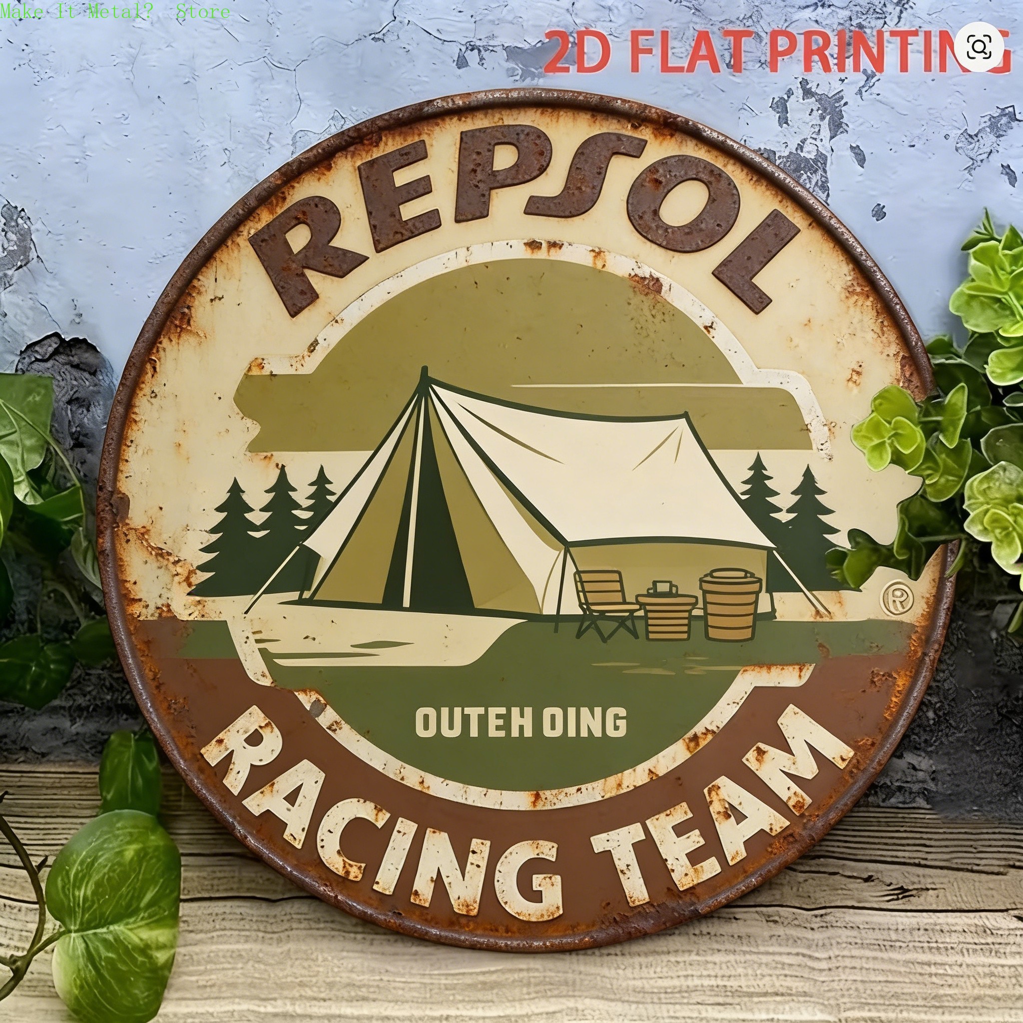 Vintage Repsol Gas Pump Metal  - Brass Weight Plate reseña y precio