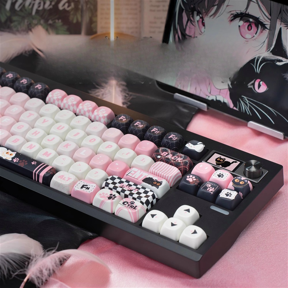 Custom MOA Profile Black Pink  - Keyboard Gaming Black reseña y precio