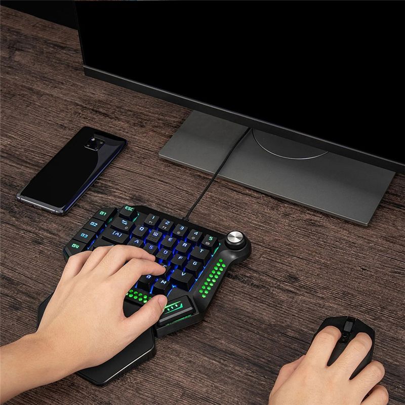 AEF6-One-Handed Mechanical Gam - Gaming Keyboard Training reseña y precio