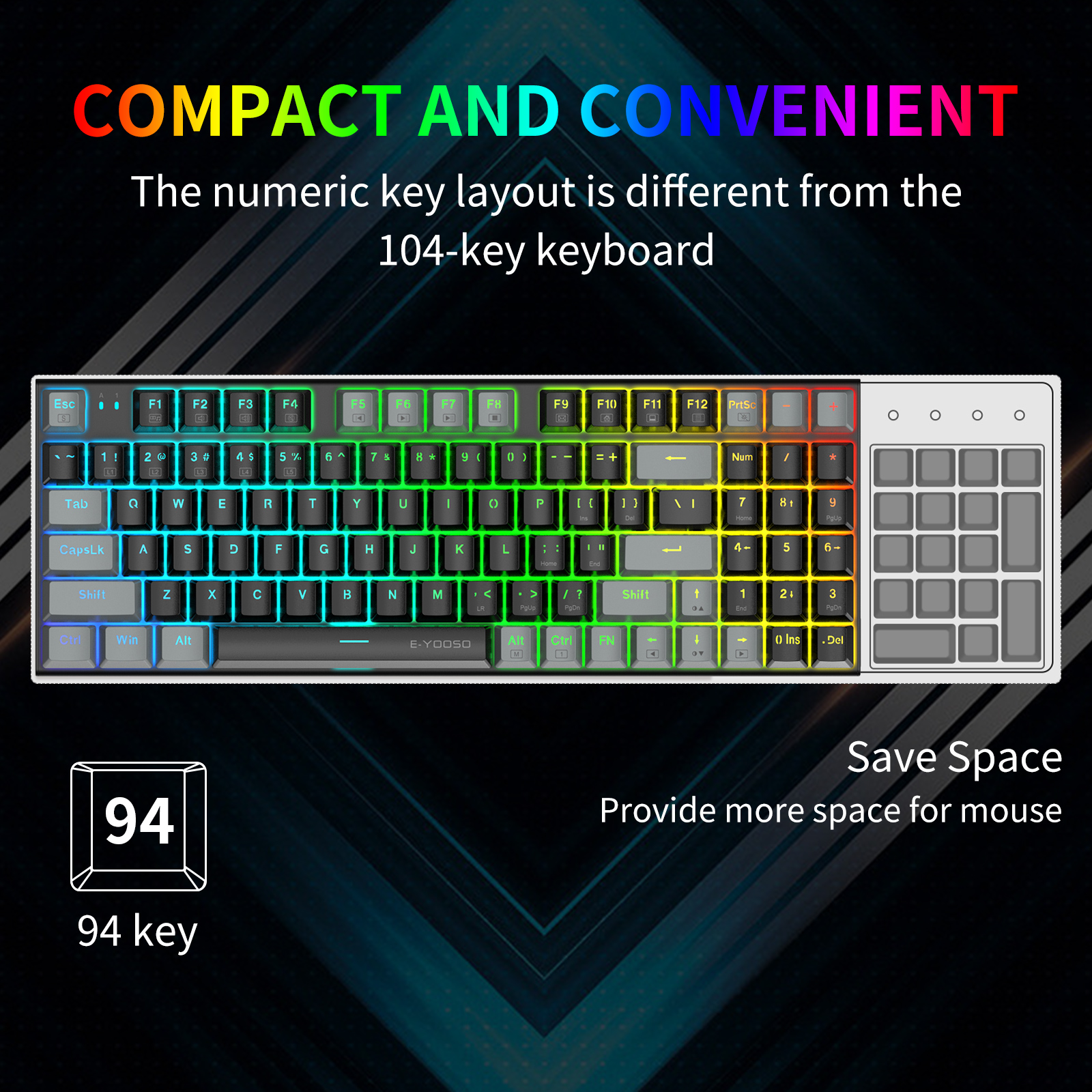 E-YOOSO Z-19 Mechanical Gaming - Gaming Keyboard E Yooso reseña y precio