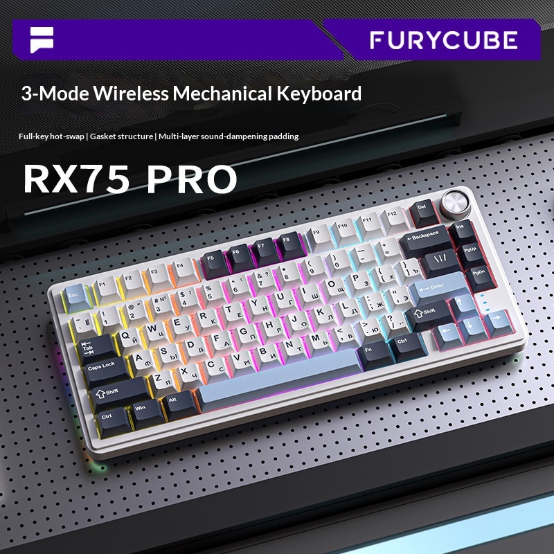 Furycube Rx75 Pro Tri Mode Rus - Gaming Keyboard Not Typing reseña y precio