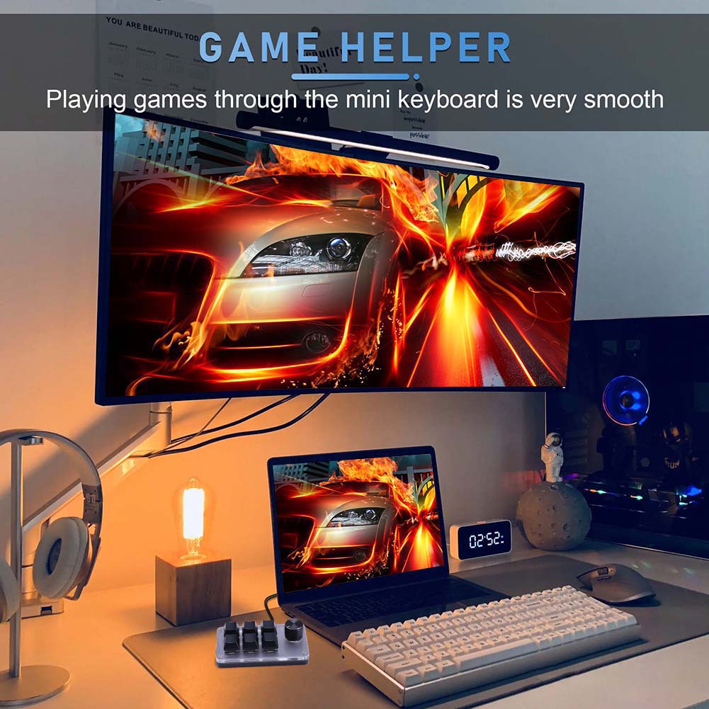 6 Key 1 Knob Programming Macro - Gaming Keyboard 1 Hand reseña y precio