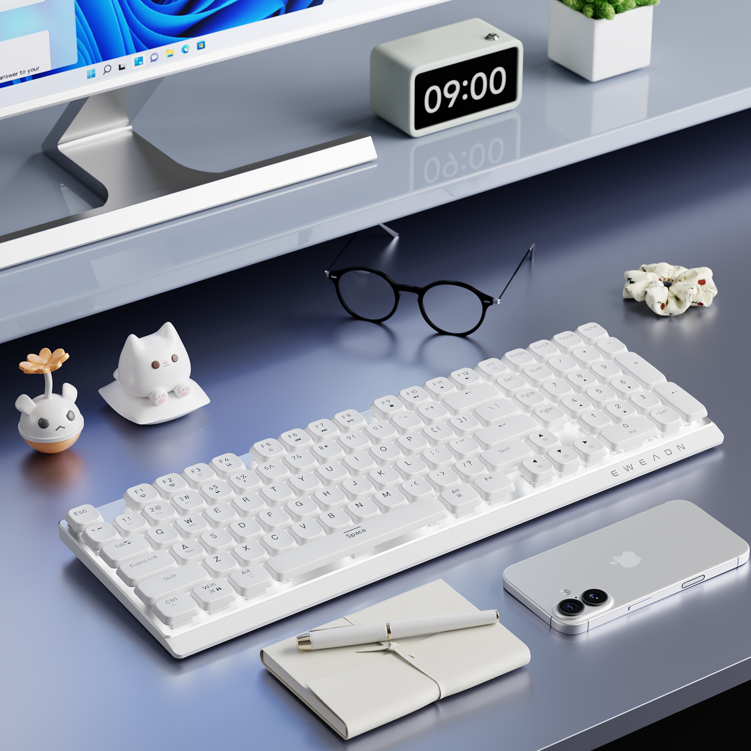 EWEADN Wireless Low-Profile Me - Gaming Keyboard Nearby reseña y precio