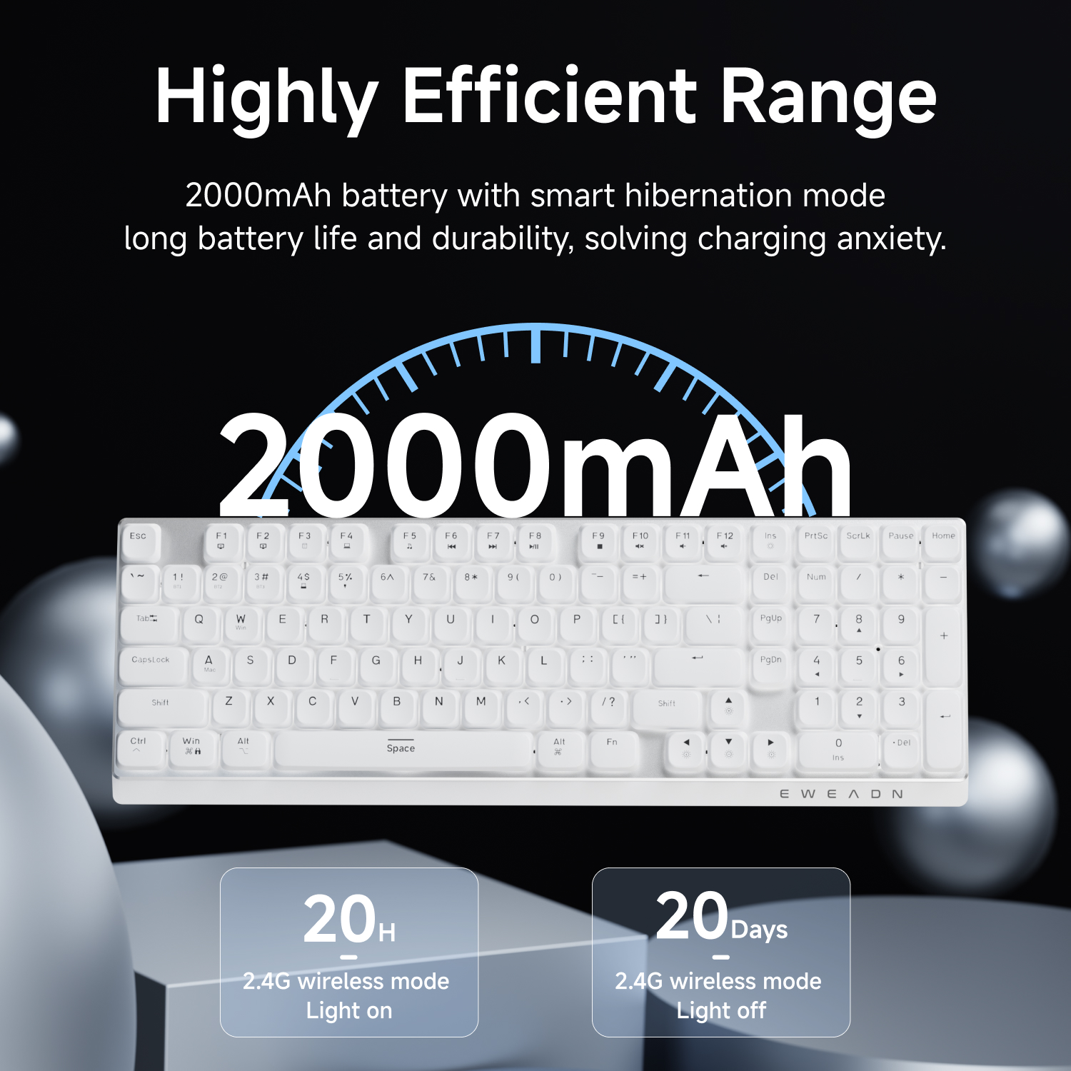 EWEADN Wireless Low-Profile Me - Gaming Keyboard Nearby reseña y precio