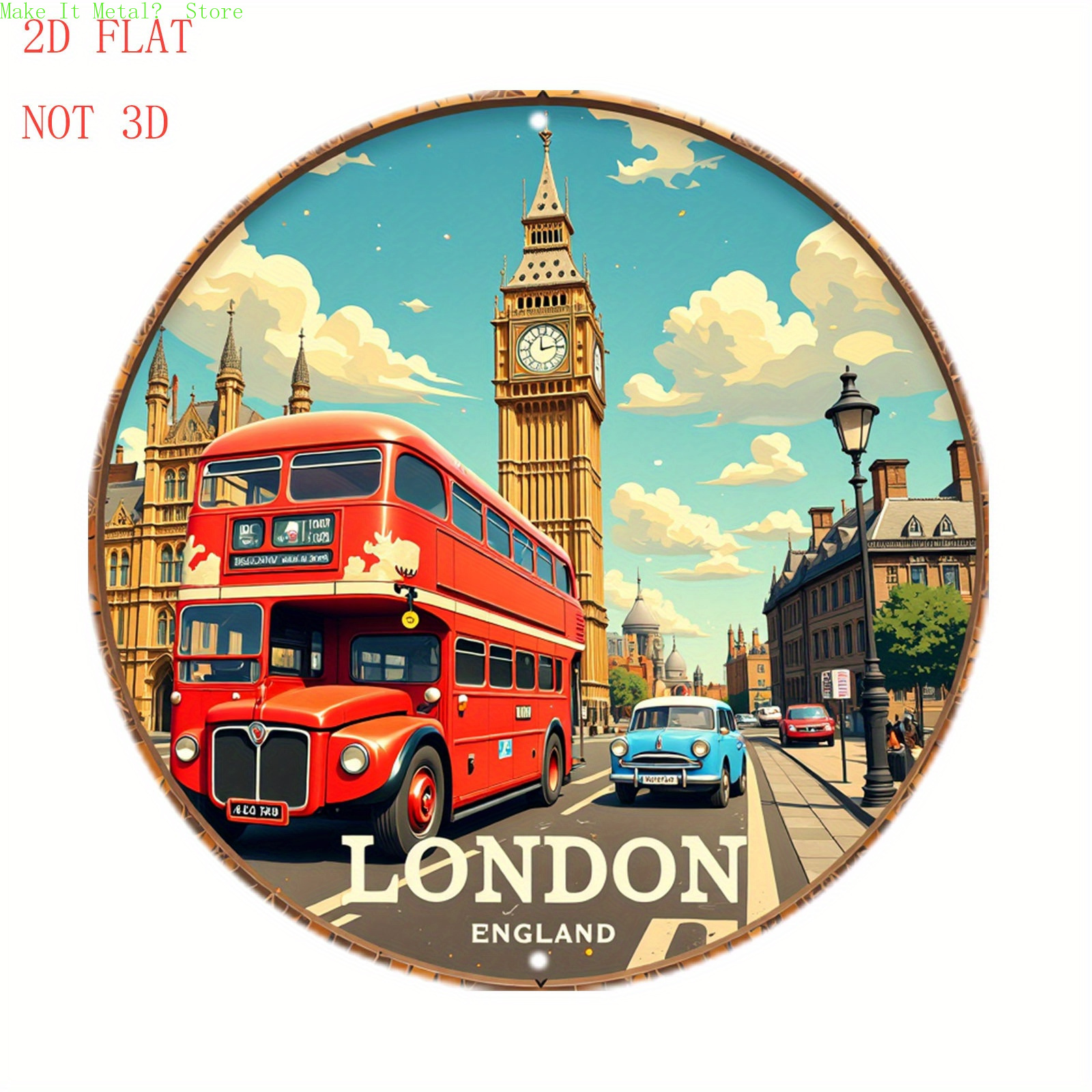 London England Red Double Deck - Brass Weight Plate reseña y precio