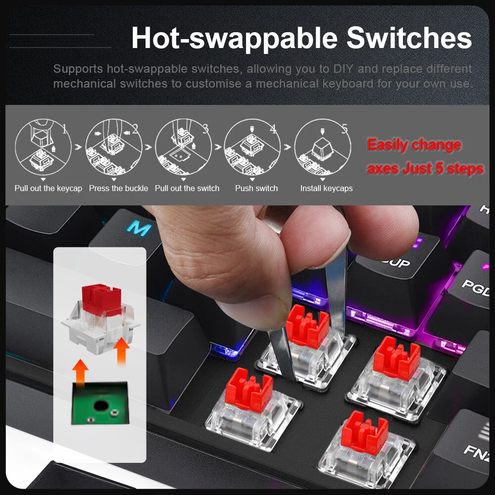 E-YOOSO Z686 RGB USB 60% Mini  - Gaming Keyboard E Yooso reseña y precio