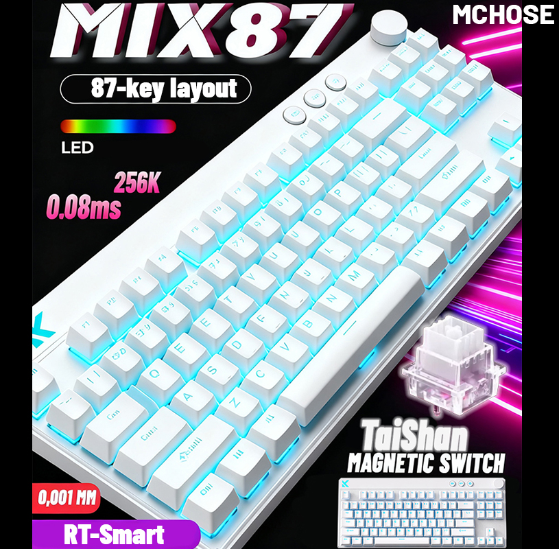 MCHOSE Mix 87 Magnetic Axis Ca - Gaming Keyboard Expensive reseña y precio