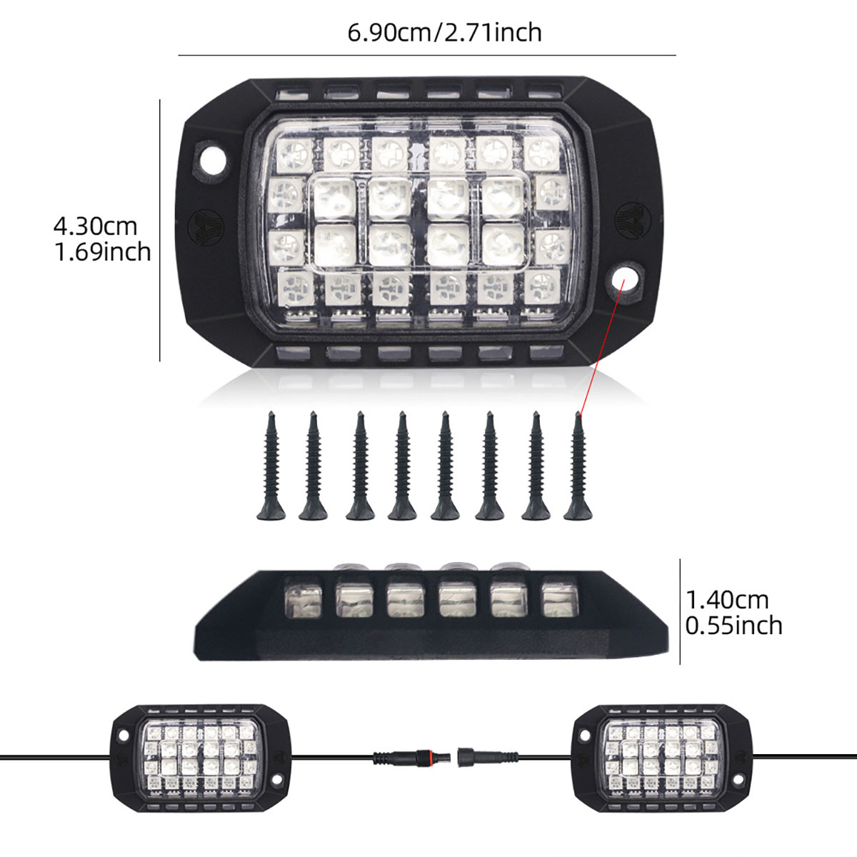 Car RGB LED Chassis Light Stri - Rgb Underglow Strip reseña y precio