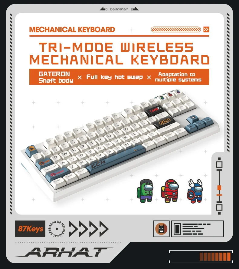 #For Darmoshark K6 Kit High Qu - Gaming Keyboard Tkl reseña y precio