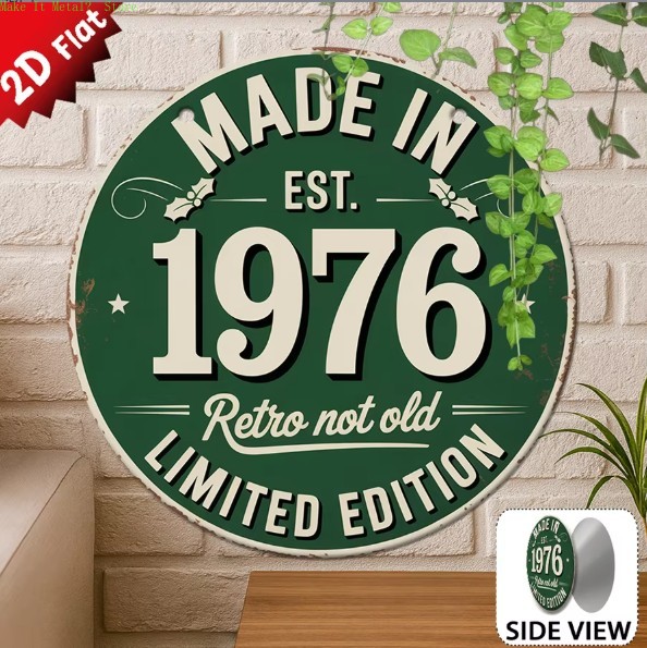 Made in 1976 Retro Not Old 2D  - Brass Weight Plate reseña y precio