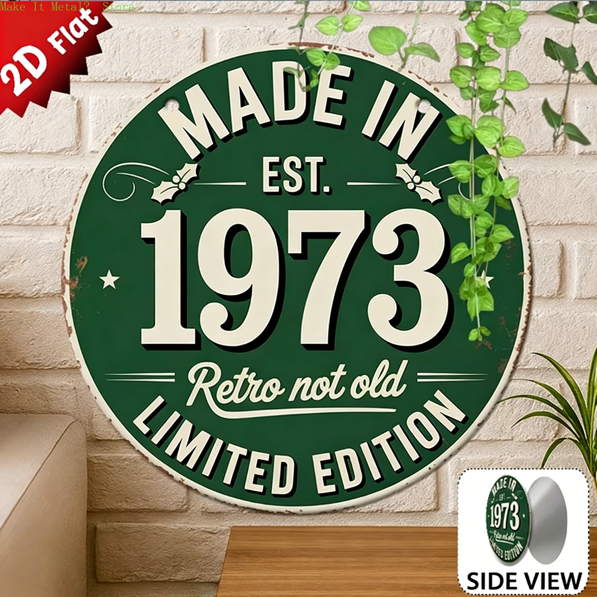 Made in 1976 Retro Not Old 2D  - Brass Weight Plate reseña y precio