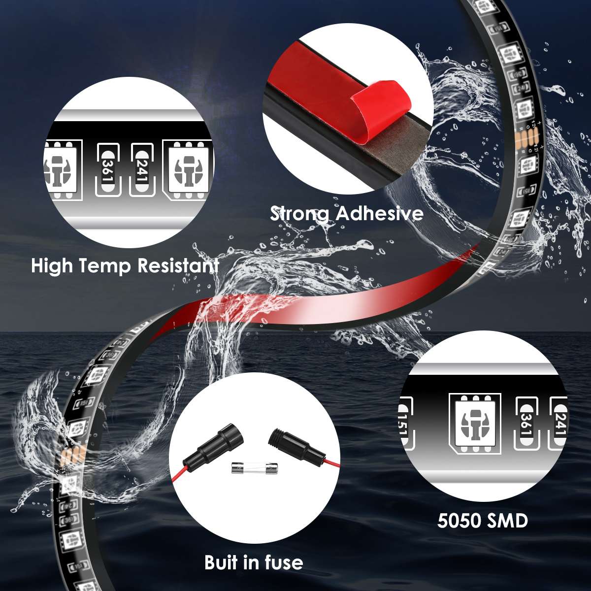 Wireless LED Car Flexible Unde - Rgb Underglow Strip reseña y precio