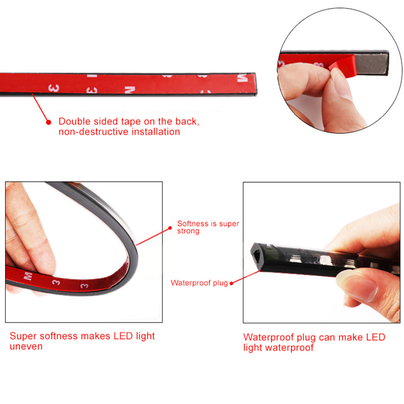 Niscarda 4PCS 12V IP65 App Con - Rgb Underglow Strip reseña y precio