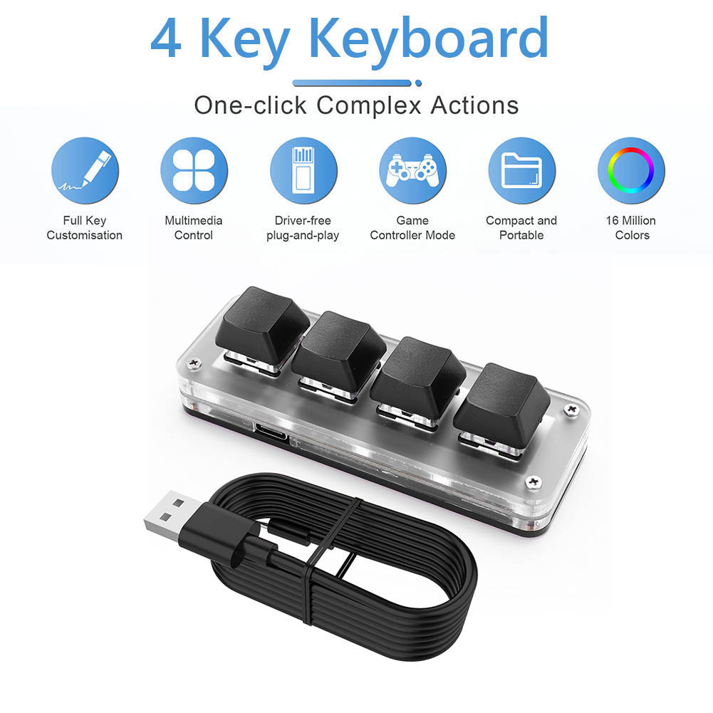 3 Key 1 Knob/4 Key One Handed  - Gaming Keyboard 1 Hand reseña y precio