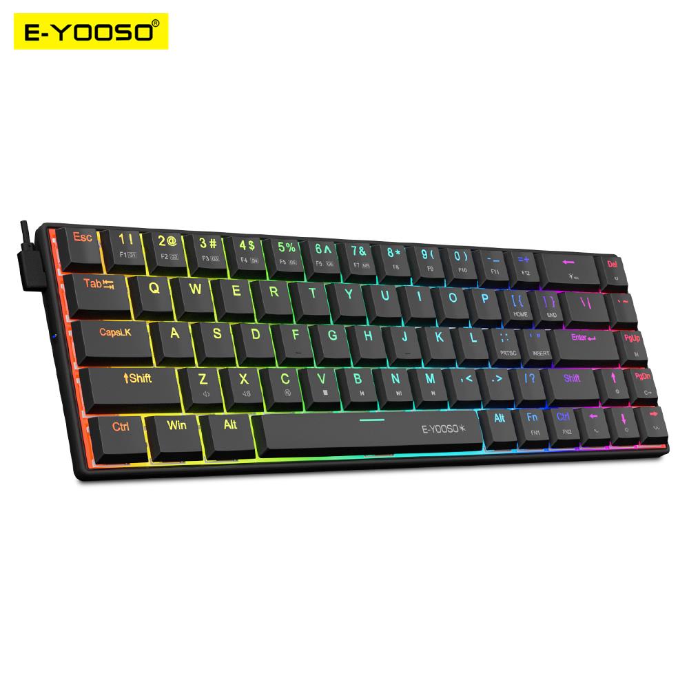 E-YOOSO A68 RGB Mini Slim USB  - Gaming Keyboard E Yooso reseña y precio