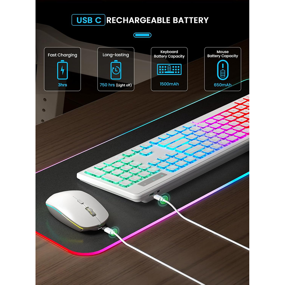 Backlit Wireless Keyboard and  - Gaming Keyboard Mouse Combo reseña y precio