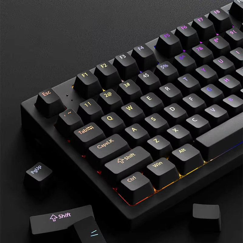 130+ Keys Black Custom Double  - Keyboard Gaming Black reseña y precio