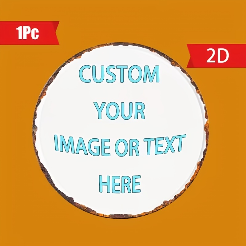 Custom Round Metal Tin Sign, P - Brass Weight Plate reseña y precio