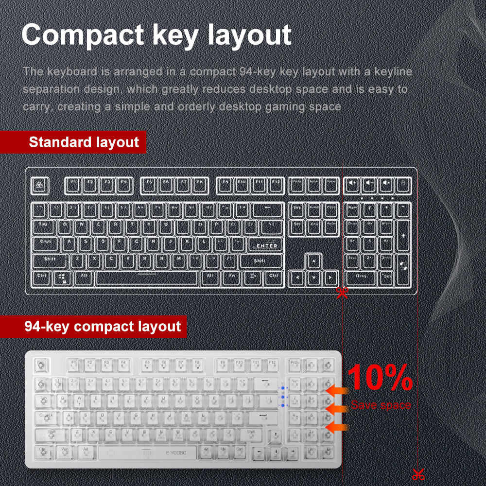 E-YOOSO Z94 USB Mechanical Gam - Gaming Keyboard E Yooso reseña y precio